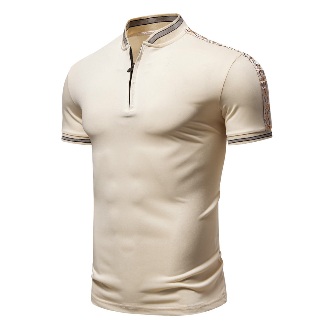 Herren Poloshirt mit hochwertigem Stehkragen und praktischem Reißverschluss EB