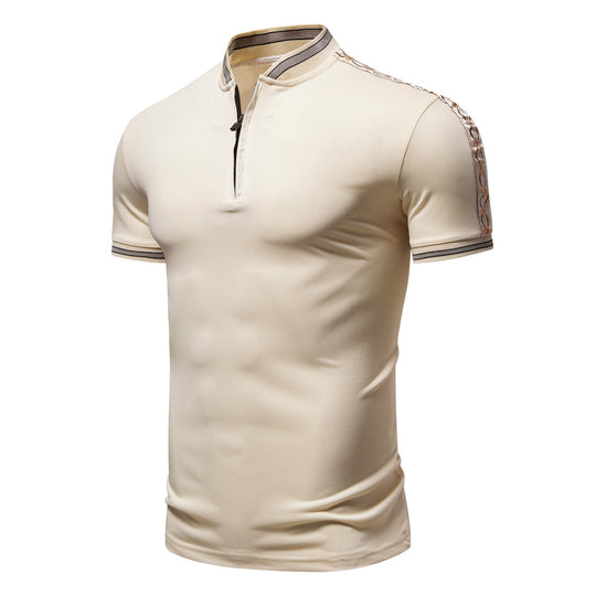 Herren Poloshirt mit hochwertigem Stehkragen und praktischem Reißverschluss EB