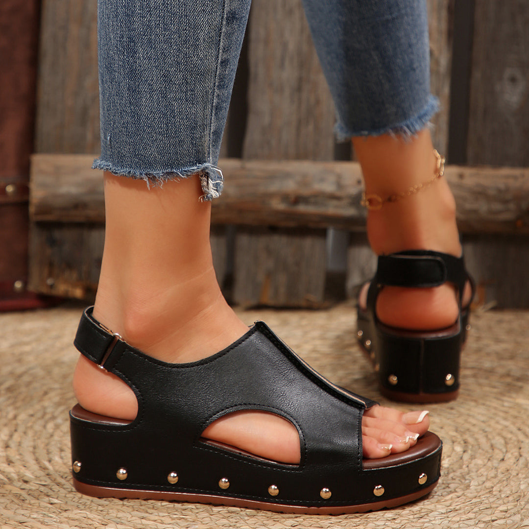 Damen modische Plateausandalen EB