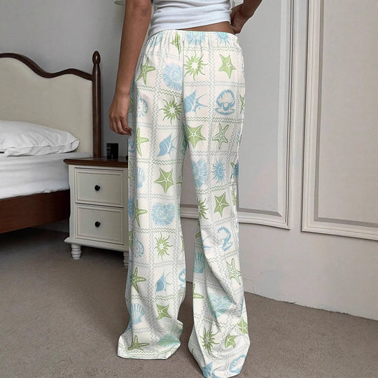 Damen Legere Palazzo-Hosen EB