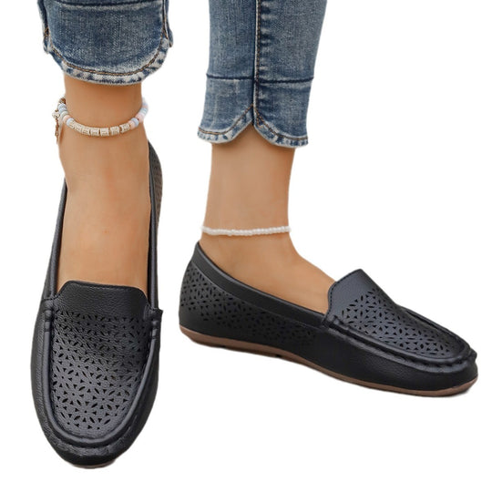 Damen slip-on Loafers mit durchbrochenem Design EB