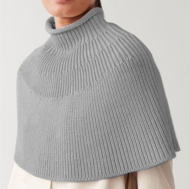 Damen Stricktop mit hohem Kragen und Wellenstruktur EB