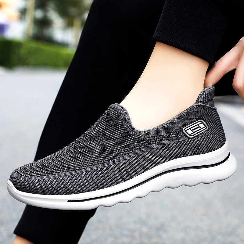Damen nan Strick-Slip-On Komfortsneaker mit herausnehmbarem Memory-Fußbett und stoßdämpfender EVA-Zwischensohle EB