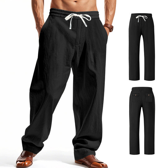Herren Bequeme Strandhose mit elastischem Bund und praktischen Taschen EB