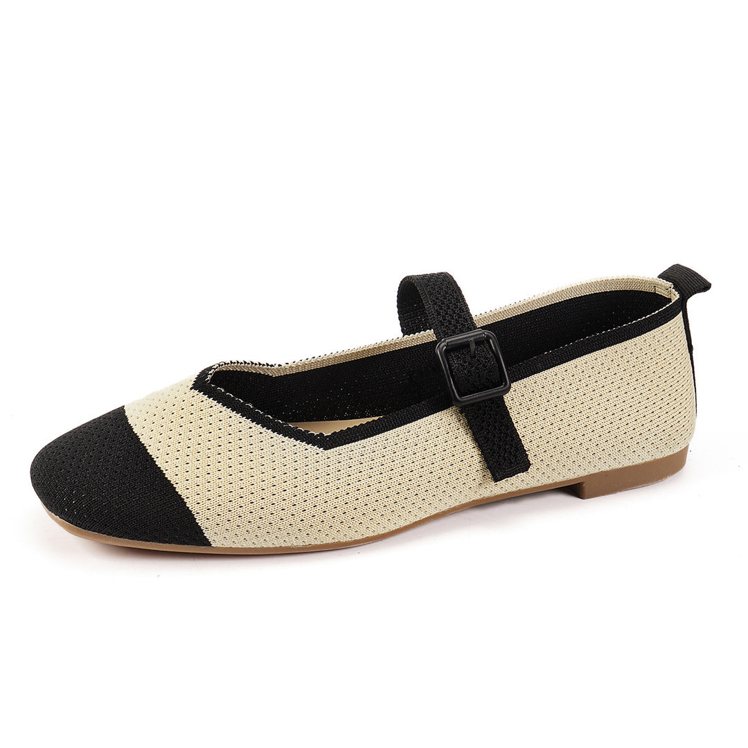 Damen Ballerinas mit floralem Stickdesign EB
