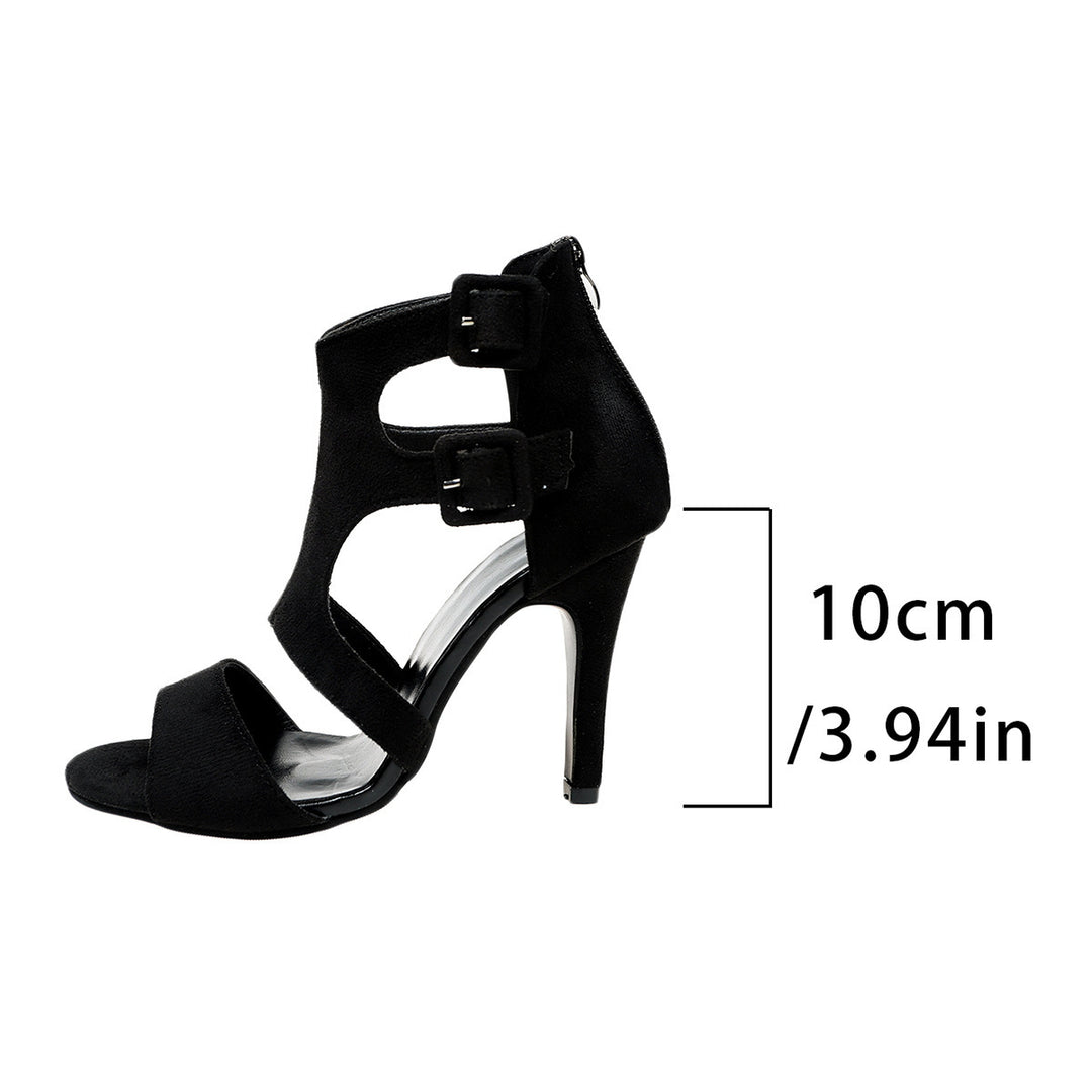 Damen High Heel Sandalen mit modischem Riemendesign und verstellbaren Schnallen EB