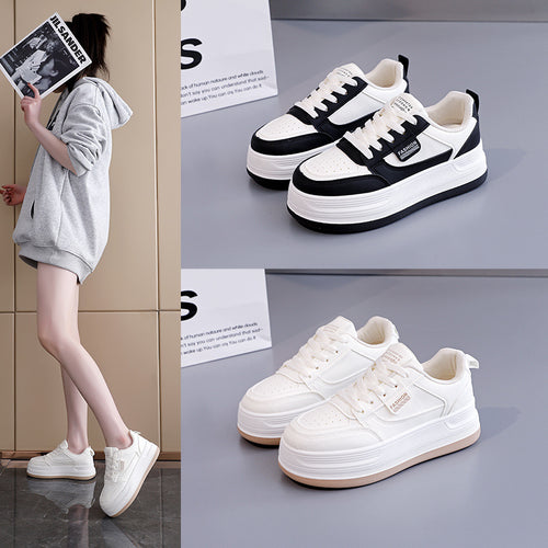 Damen modische Sneakers mit dicker Sohle und atmungsaktiver Oberfläche EB