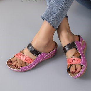 Damen Komfortable und luftige Clogs mit modischen Riemen EB