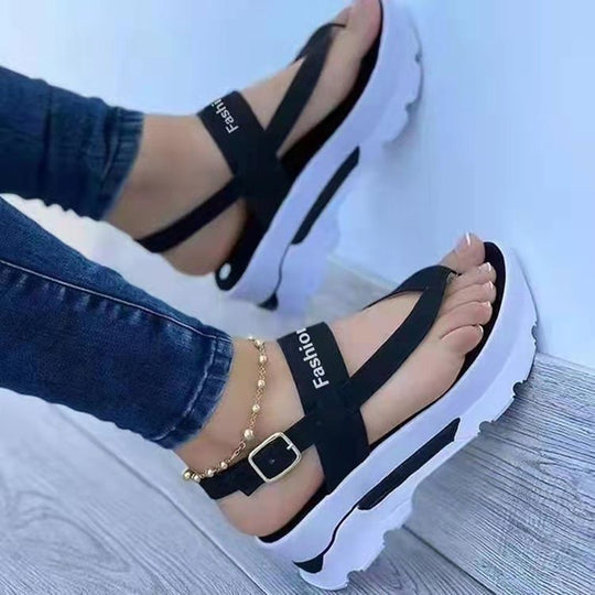 Damen modische Flip-Flops mit ergonomischem Plateau EB