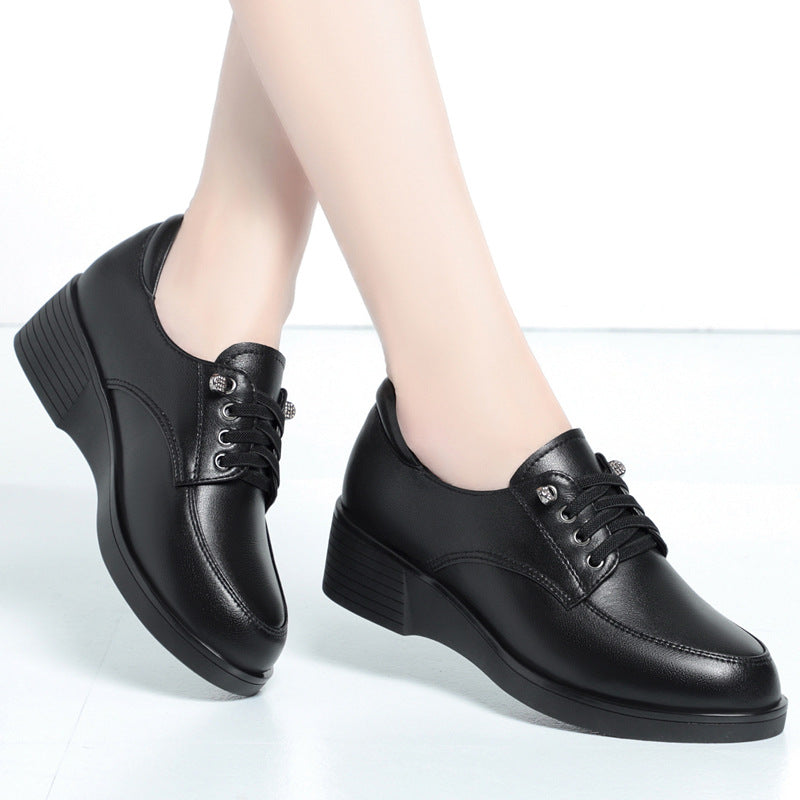 Damen Komfortable High-Top Sneaker mit elegantem Blockabsatz EB