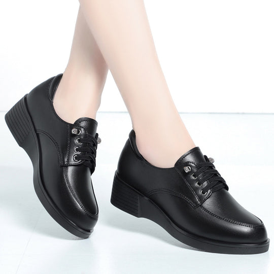 Damen Komfortable High-Top Sneaker mit elegantem Blockabsatz EB