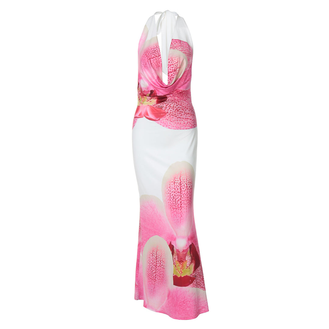 Damen Elegantes Maxikleid mit floralem Design EB