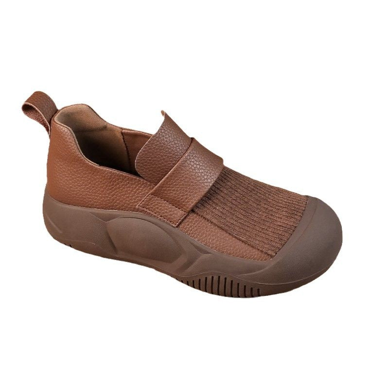 Damen Komfortable Slip-On Sneakers mit praktischem Klettverschluss EB