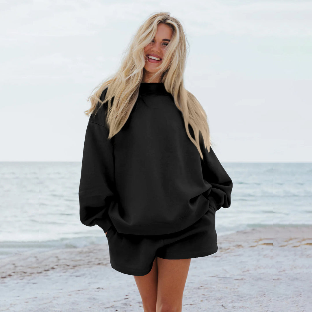 Damen Oversize-Sweatshirt mit Raglanärmeln EB
