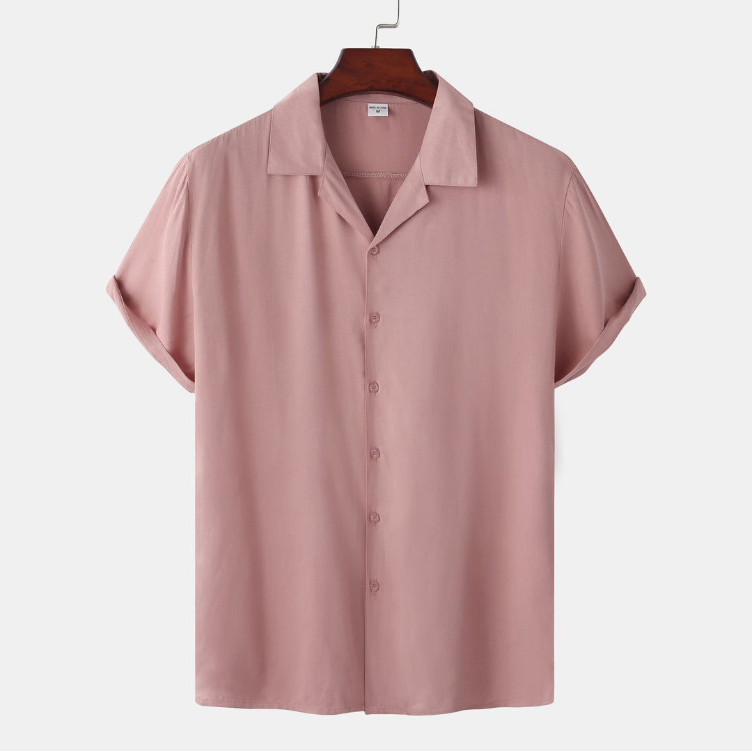 Damen Kurzarmhemd mit modernem Satin-Finish und klassischem Kragen EB