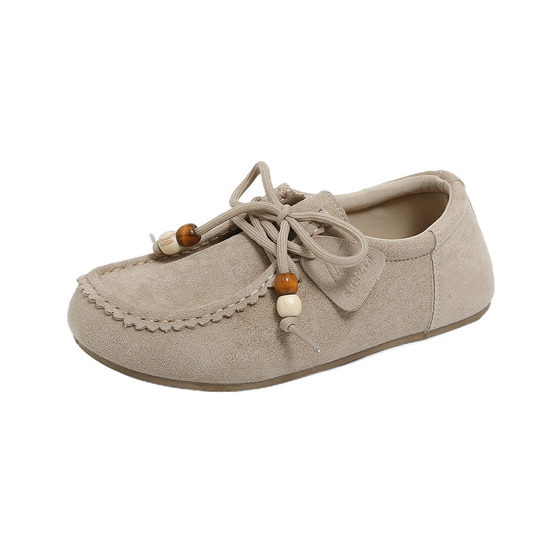 Damen Mokassins mit eleganter Schnürung und kuscheligem Innenfutter EB