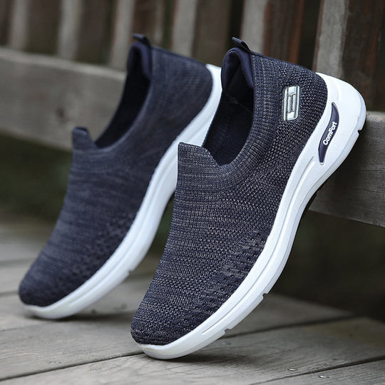 Herren nan gestrickter Slip-On-Laufschuh mit Memory-Foam-Komfortsohle EB