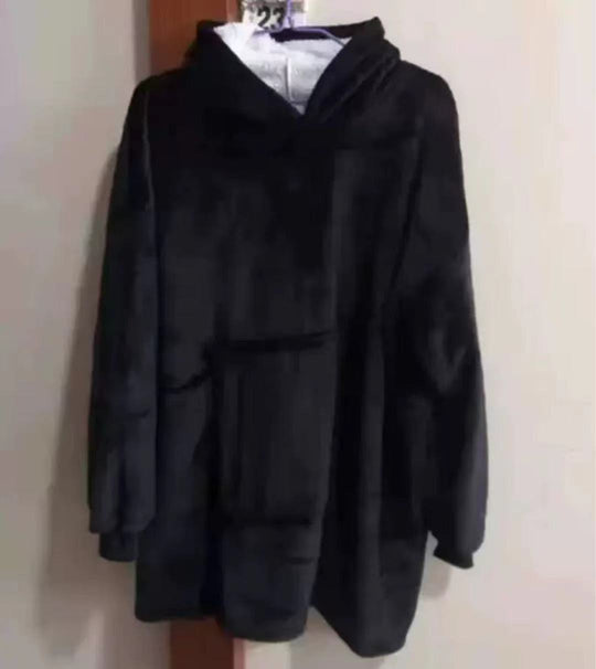 Damen Großer Kapuzenpullover mit kuscheligem Fleece und praktischen Taschen EB
