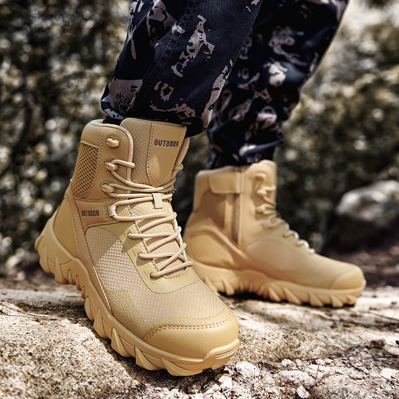 Herren Hochwertige Outdoor-Wanderstiefel mit rutschfester Sohle und atmungsaktiver Membran EB