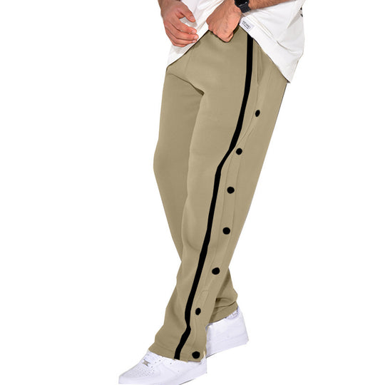 Herren Sportliche Jogginghose mit Druckknopfdetails an der Seite EB