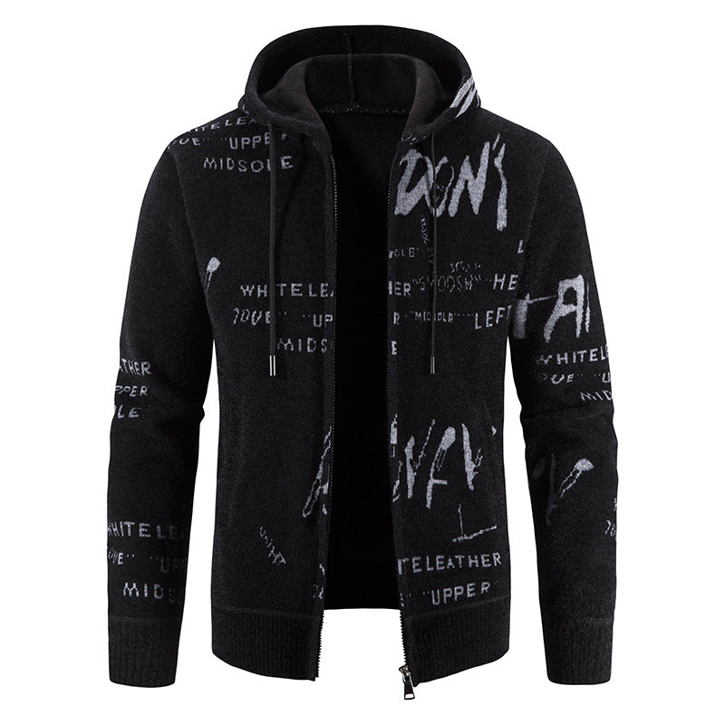 Herren Kapuzenjacke mit grafischem Print und hochelastischen Eigenschaften EB