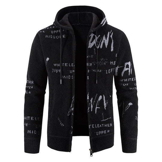 Herren Kapuzenjacke mit grafischem Print und hochelastischen Eigenschaften EB