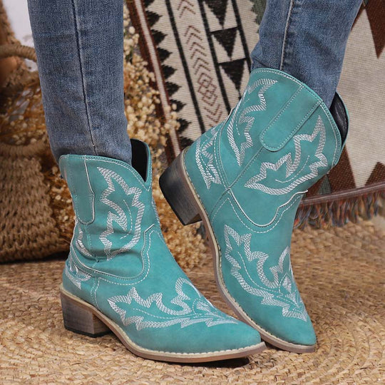 Bestickte Vintage-Stiefel EB