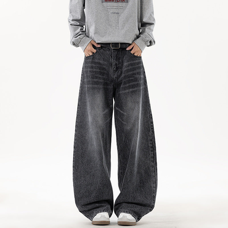 Damen Weit geschnittene Denim-Jeans im Vintage-Stil EB
