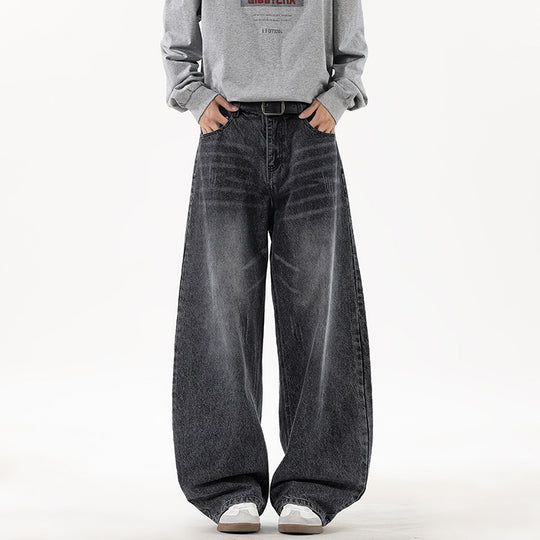 Damen Weit geschnittene Denim-Jeans im Vintage-Stil EB
