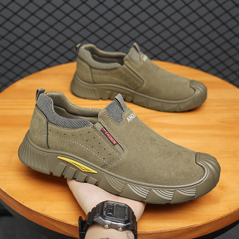 Herren Atmungsaktive Slip-On Freizeitschuhe mit robustem Profil EB