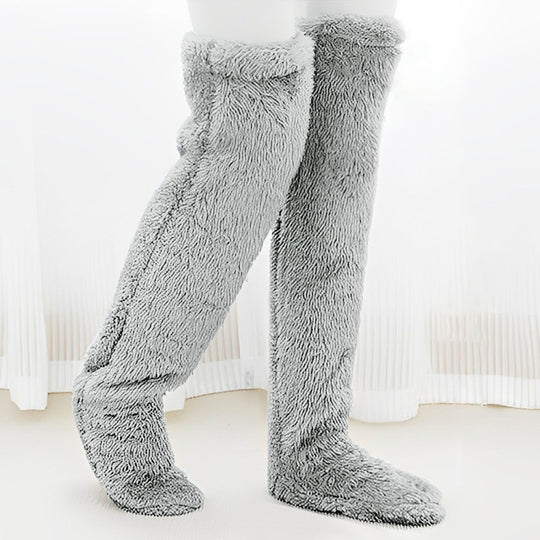 Damen Extra warme Knielange Fleece-Stulpen EB