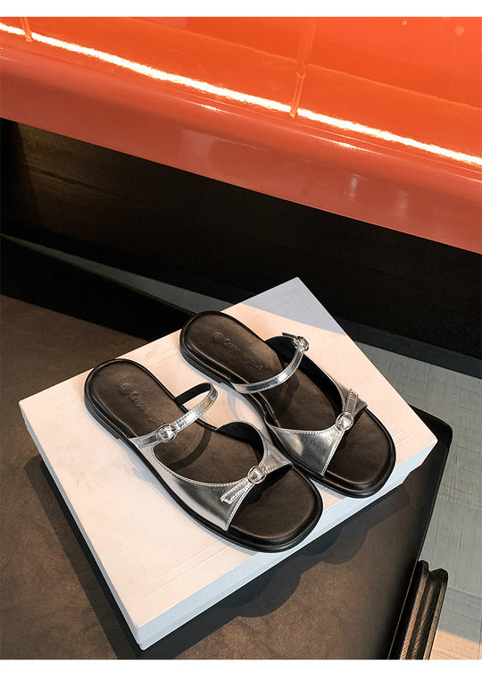 Damen Modische Flip-Flops mit Glitzerelementen EB