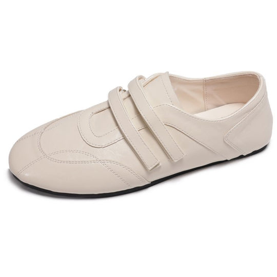 Damen Komfortable Slip-On Loafers mit dekorativen Riemchen und ergonomischer Sohle EB