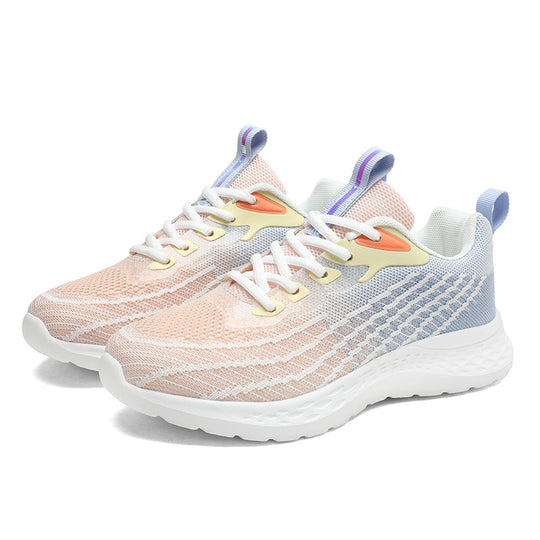 Damen Sportliche Laufschuhe mit atmungsaktivem Strick-Obermaterial und dämpfender Sohle EB