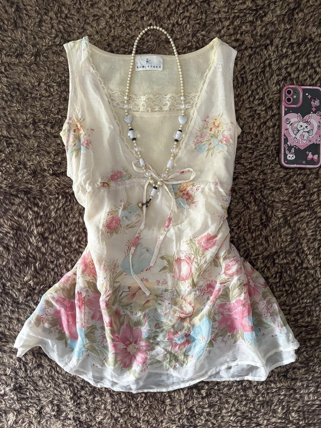 Damen Verspieltes Blumentop EB