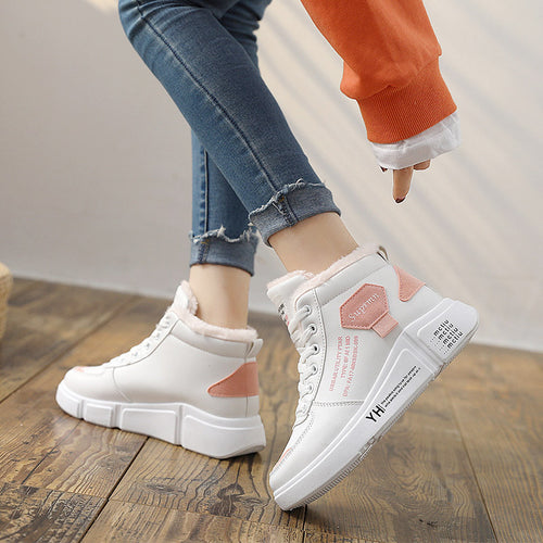 Damen Hohe Sneaker mit kuscheligem Innenfutter und trendigem Design EB