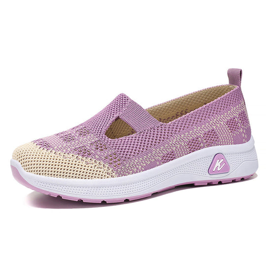 Damen Atmungsaktive und elastische Slip-On Freizeitschuhe EB