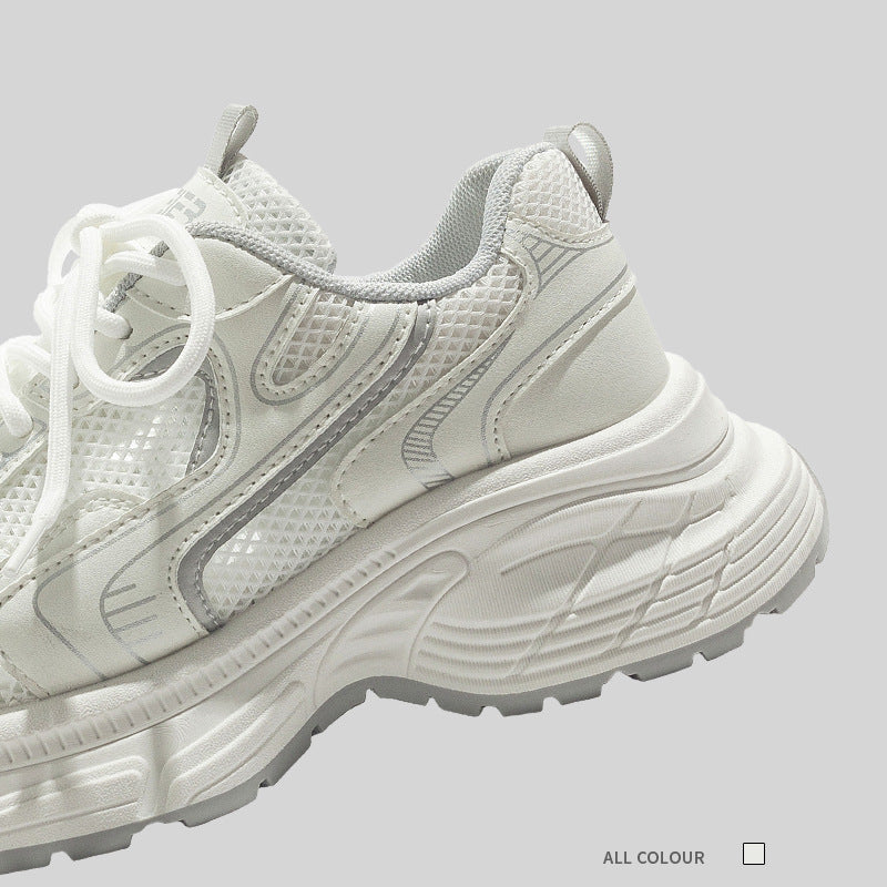 Damen Sportliche Sneakers mit atmungsaktiver Mesh-Oberfläche und gepolsterter Sohlenstruktur EB