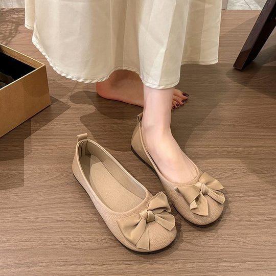Damen Ballerinas mit zarter Schleifenverzierung EB