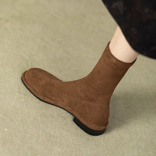 Damen Elegante Stiefeletten mit stretchbarem Obermaterial und rutschfester Sohle EB