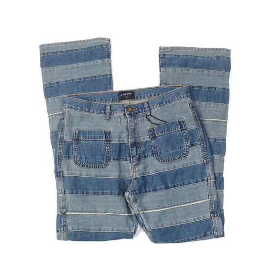 Damen Jeanshose mit modernem Streifenmuster und bequemer Passform EB