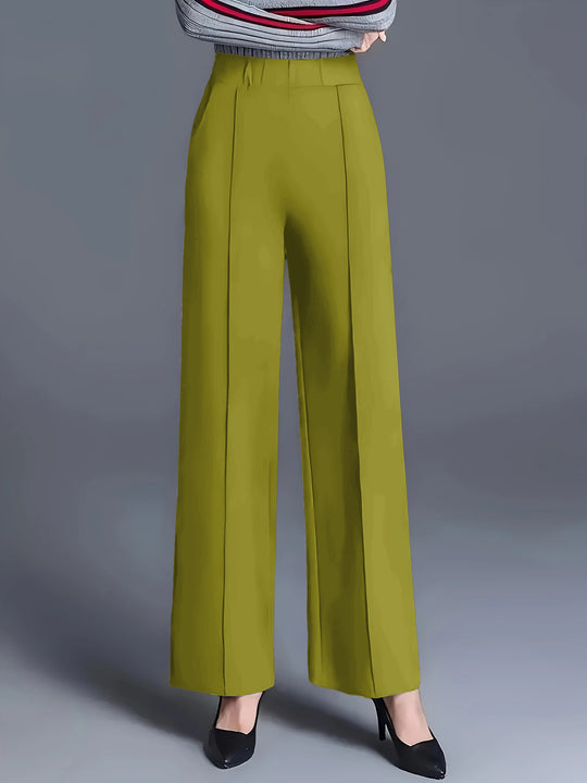 Damen Weite Hochbund-Hose mit eleganten Bügelfalten EB