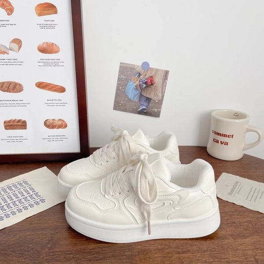 Damen Sneaker mit dicker dämpfender Sohle und atmungsaktivem Obermaterial EB