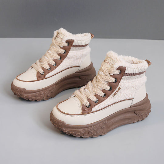 Damen Hochwertige Winter-Sneaker mit weichem Fleece-Innenfutter EB