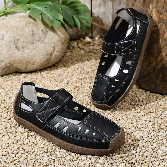 Damen Atmungsaktive Sandalen mit verstellbarem Klettverschluss und rutschfester Sohle EB