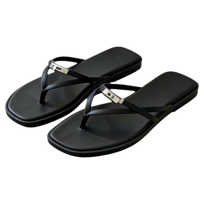 Damen Elegante Flip-Flops mit glänzenden Akzenten EB