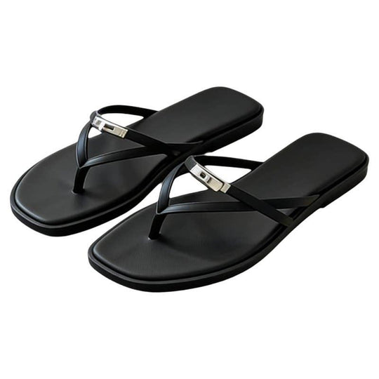Damen Elegante Flip-Flops mit glänzenden Akzenten EB