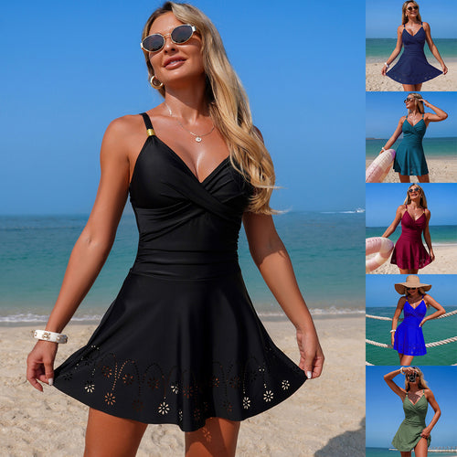Damen Schwimmdress mit floralen Cut-Outs EB