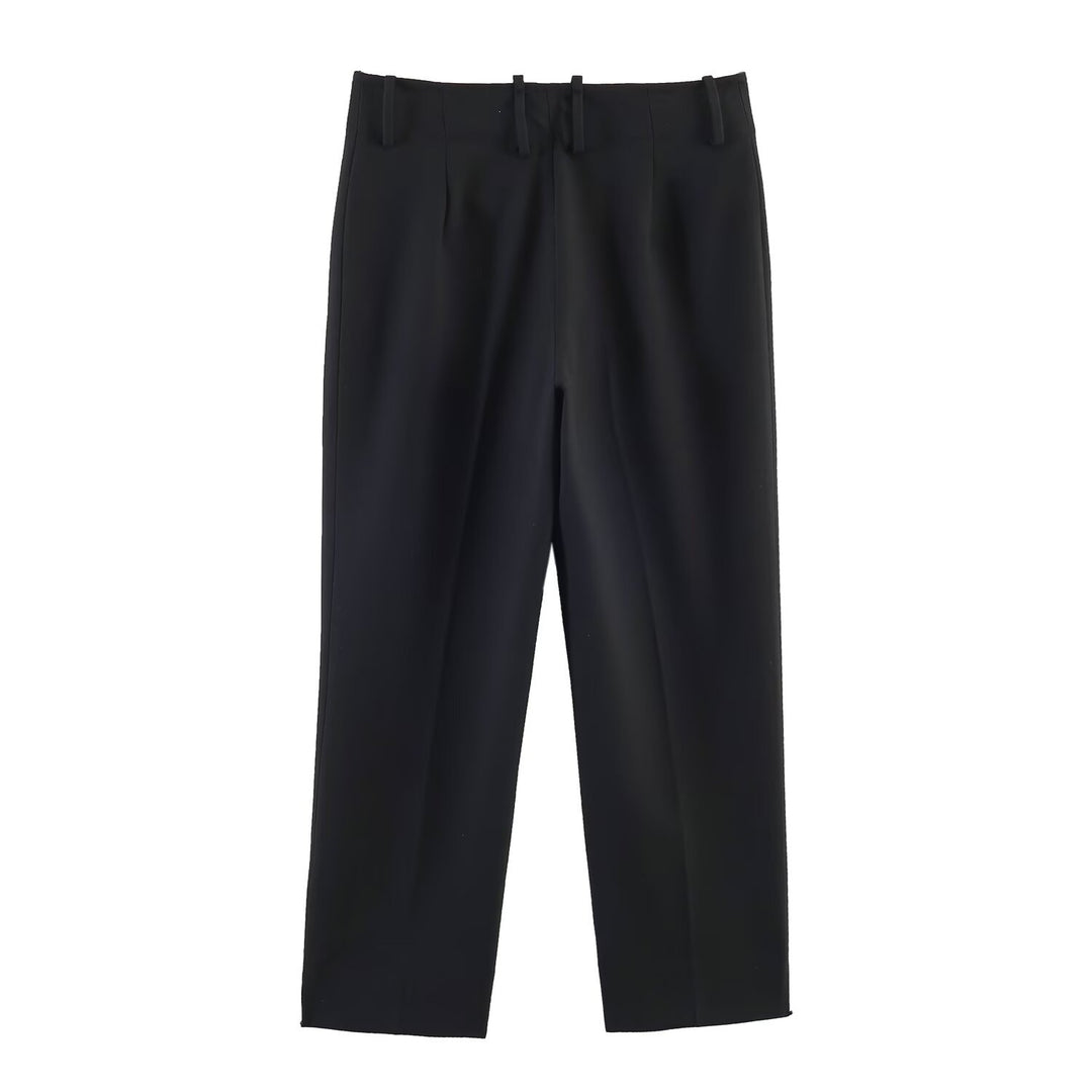 Damen elegante Stoffhose mit weitem Bein und optimierter Passform EB