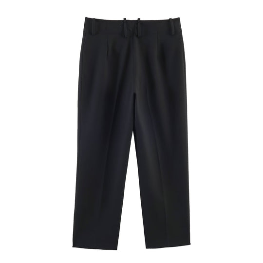 Damen elegante Stoffhose mit weitem Bein und optimierter Passform EB
